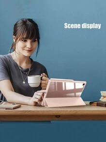 Caja Protectora Acrílica Compatible Con Samsung Tablet S6lite, S7, S8, A7 Lite, A8 - Rosa - Ver 9
