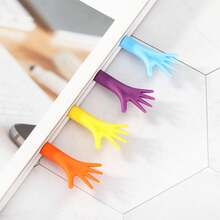 4pcs Creative 3d Funny Hand Shaped Bookmark For Students, Reading Lovers - Multicolor - View 7