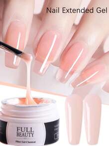 15毫升粉色丙烯酸uv延伸指甲凝膠,修復破損指甲建造指甲美甲產品 - 淺粉色 - 查看 1
