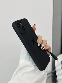 1個帶掛繩的黑色tpu塗裝手機殼,適用於iphone和三星手機 - 彩色 - 查看 4