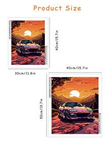 Tranh kim cương ô tô Mercedes-Benz, Tranh khảm thêu kim cương tròn mới, Tranh treo tường trang trí phòng khách, Tranh thêu treo tường sáng tạo - Nhiều màu - Xem 3