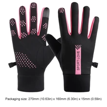 Winter Cycling Warm Fluffy Thickened Windproof Insulated Gloves-1 Pair- Rose Red Thermal, Hand Warmer, Suitable For Skiing, Snowboarding, Winter Outdoor Activities, Winter Gloves, Ski Gloves, Snow Gloves - Hot Pink - View 3