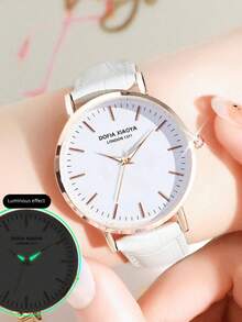 1 Pieza Reloj Blanco Para Mujer Para Uso Diario - Blanco - Ver 2