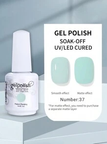 15ml Esmalte de Gel para Unhas LED/UV de Longa Duração, Secagem Rápida e Removível, Estética Y2K, Cor Neutra - Verde Menta - Visão 2