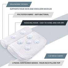 4D Lưới Cốc hút , Phòng tắm Gối , Gối bồn tắm , 1 cái - trắng - Xem 4