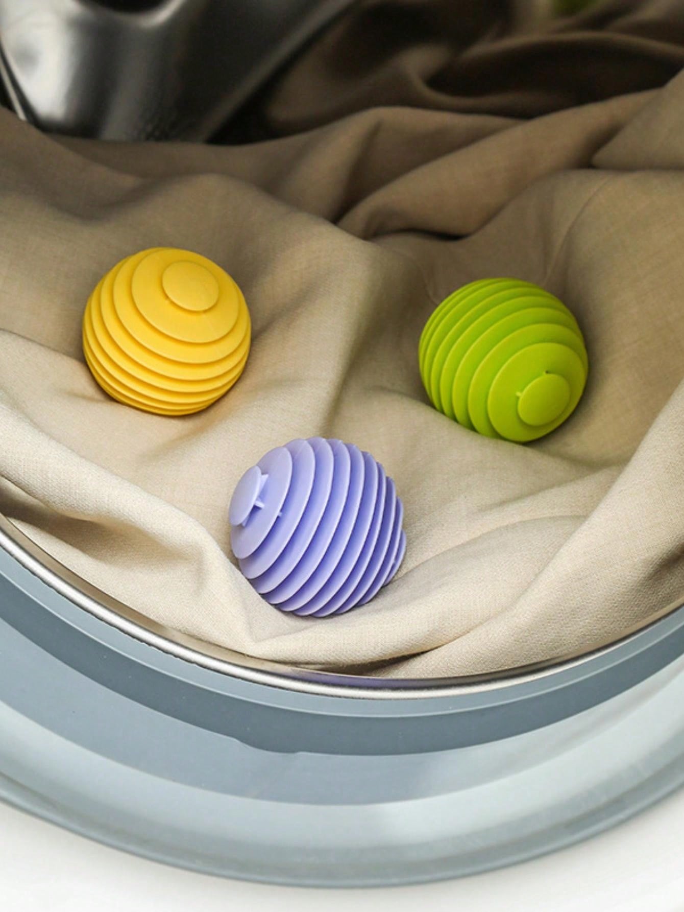 2pcs Soft Rubber Washing Machine Laundry Ball, Prevent Tangles And