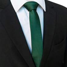 1pc Solid Color Skinny Tie For Men, Business Formal (5cm Width) Casual,SchoolMen Necktie