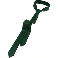 1pc Solid Color Skinny Tie For Men, Business Formal (5cm Width) Casual,SchoolMen Necktie