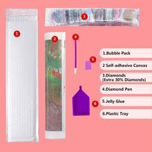 1pc Diy Diamond Painting Flower Tulip Full Square Diamond Embroidery Picture Rhinestones Handicraft - Multicolor - View 7