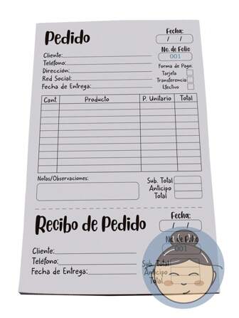 NOTAS DE REMISÓN PARA PRODUCTOS FOLIADO AZUL CLARO DEL 1-200