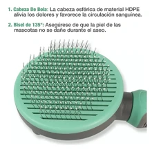 2 es 1 cepillo deslanador perro gato peine mascotas husky,1 pieza Cepillo desfibrador autolimpiante, limpieza y arreglo,ideal para mascotas con pelo largo o corto,cepillo peine para perro gato mascotas quitar exceso de pelo/cepillo para perro/cepillo aspiradora para perro - verde menta - Ver 4