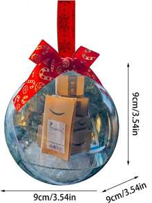 1個驚喜聖誕裝飾球,附帶隨機快遞盒裝,適用於聖誕節、生日、婚禮裝飾禮物和聖誕樹裝飾,聖誕節隨機樣式發貨 - 彩色 - 查看 2