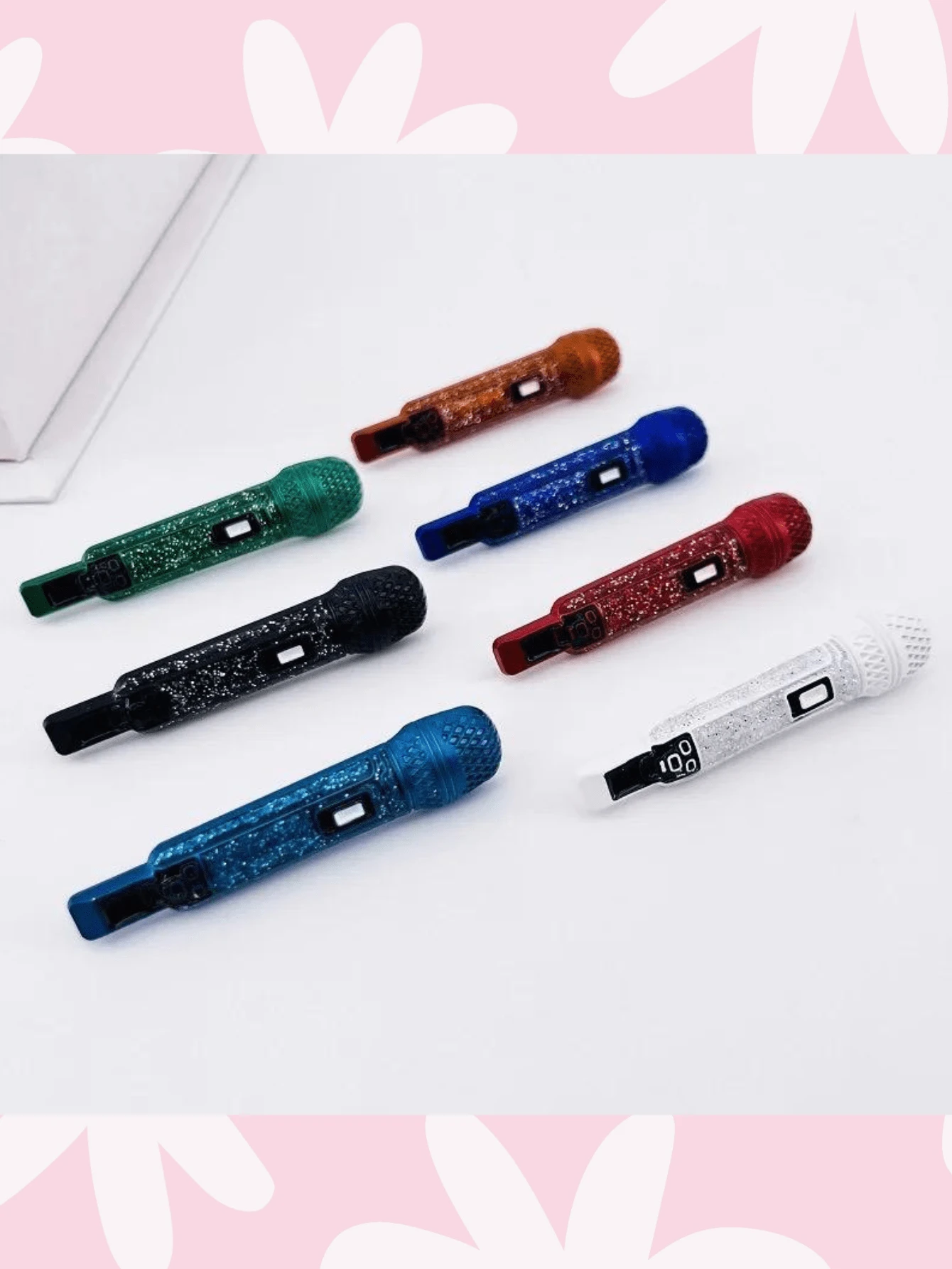 Kpop Brooch Pin - Microphone - Purple - View 1