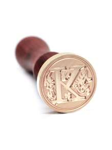 1 Miếng Ở giữa Lứa tuổi Truyền thống Lá thư Ban đầu Con dấu bằng sáp Với Thau Đầu & Tay cầm bằng gỗ Đối với DIY Lễ tạ ơn Lễ đính hôn Lời mời - 1 mục - Xem 9