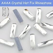 worthofirst 50-100 Piezas De Cristal Rectangular De Diamantes De Imitación - Blanco - Ver 1