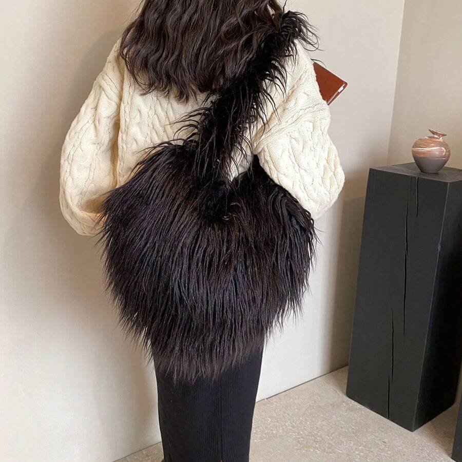 Túi Xách tay Nữ Giáng sinh Lễ Các Thánh màu trơn - màu đen - Xem 1