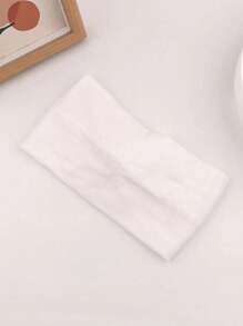 1 chiếc băng đô rộng màu trắng đơn giản, co giãn, thấm mồ hôi, kiểu xoắn dành cho nữ, thích hợp cho thể thao ngoài trời, tập gym và thường ngày, băng đô cài tóc mùa thu đông, phụ kiện tóc cho nữ, khăn choàng thanh lịch, khăn bandana mềm mại cho mùa hè. - trắng - Xem 5