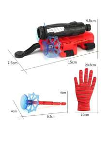 14pcs Spider Shaped Wrist Launcher Toy, Soft Bullets Shooter For Boys - Hot Pink - View 3