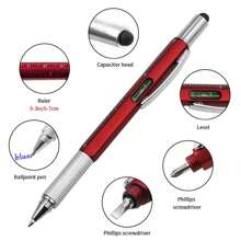 Bolígrafo Destornillador Portátil 7 En 1, Escala De Medición Multifunción, Stylus De Pantalla Táctil, Herramienta De Nivel - Ver 3
