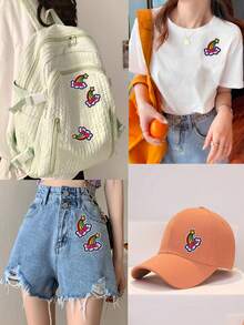 3pcs Rainbow Pattern Embroidered Patches For Women And Children - Multicolor - View 4