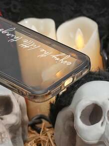 A Slogan Printed Phone Case - Multicolor - View 3