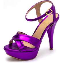 Women Heeled Sandals - 紫色 - 查看 3