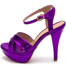 Women Heeled Sandals - 紫色 - 查看 2