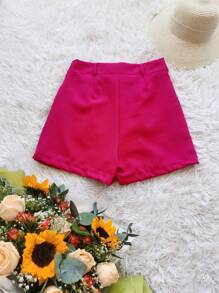 Women Shorts - Màu Hoa hồng đỏ - Xem 2