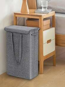 1buc Gri 45l Coș de depozitare haine murdare pliabil cu material textil, coș de rufe pentru colectarea hainelor și depozitare pantaloni pantofi blugi cizme fustă coș de rufe, coș de spălat Organizator de baie, coș, coș de depozitare, coș de rufe pliabil