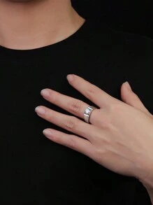 1pc 1 Carat Morganite Ring 925 Sterling Silver Men's Wedding Band, Suitable For Party, Official Event, Festival, Valentine's Day, Proposal, Engagement, Wedding Gift, Anniversary, Birthday Gift, Certificate Included Bridal Jewelry Rhinestone Diamond Ring - 1 Carat - View 4