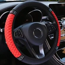 Car Steering Wheel Cover (no Inner Circle) - Red - View 1