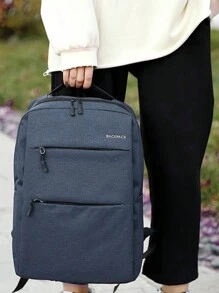 Simple & Lightweight 3pcs/set Large Capacity 15.6 Inch Laptop Backpack, Shoulder Bag & Handbag, Unisex - Blue - View 5