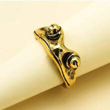 1pc Multicolor Fashionable Vintage Metal Adjustable Open Ring With Cute Frog Design - Gun Black - View 6