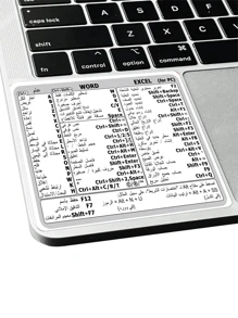 3pcs/Set Computer Keyboard Shortcut Stickers, Laptop Stickers, Windows & Shortcut Keys, Word & Excel Shortcut Keys, Waterproof & Reusable - Middle Eastern - View 3