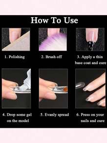 15毫升亞克力uv延伸甲凝膠粉紅色指甲油,修復破損甲片,建造美甲膠