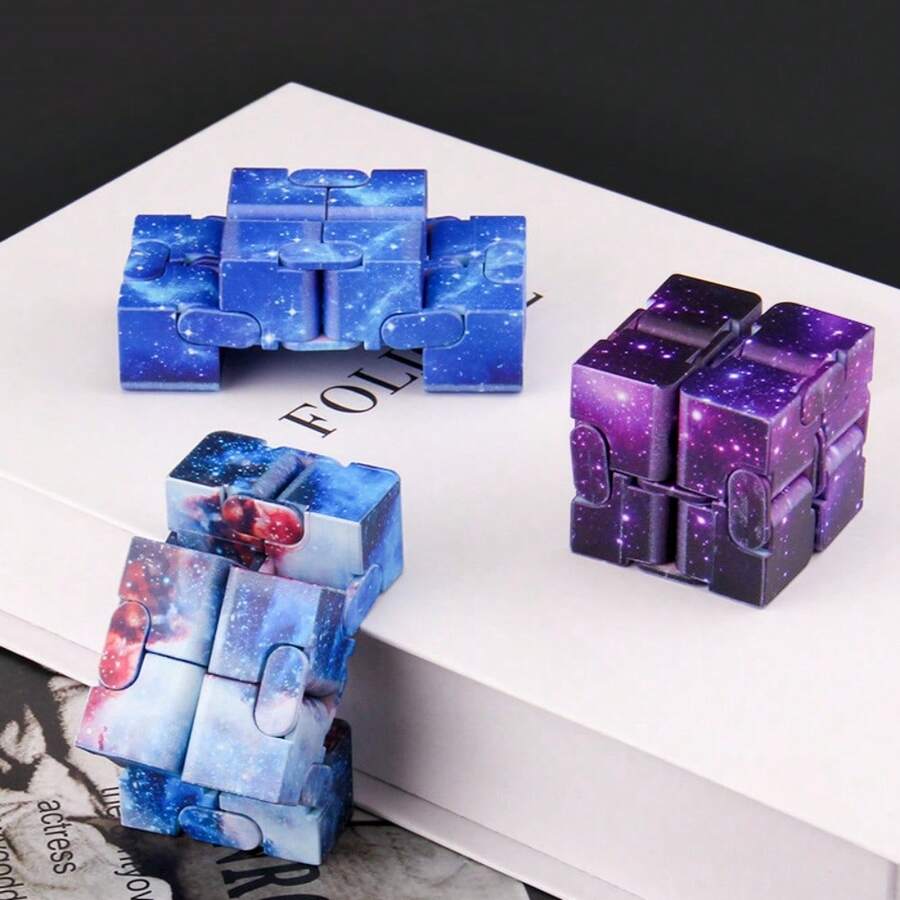 1入組星空無限魔方2x2益智方塊,兒童益智玩具,聖誕/萬聖節禮物,適用於3歲及以上兒童 - 紫色 - 查看 1