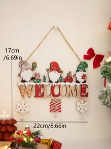 1 mặt dây chuyền chuông gỗ tự làm có thiết kế hình ông già Noel không mặt dùng để trang trí Giáng sinh Quà tặng sinh nhật trang trí nhà Trang trí Giáng sinh Trang trí phòng Trang trí Giáng sinh mùa đông Quà tặng Giáng sinh tại nhà Trang trí Giáng sinh - Nhiều màu - Xem 8