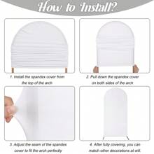 1pc Spandex Wedding Arch Cover, 2-Sided Fitted Round Top Chiara Backdrop Stand Covers For Wedding Birthday Party Shower Banquet Arch Decoration
