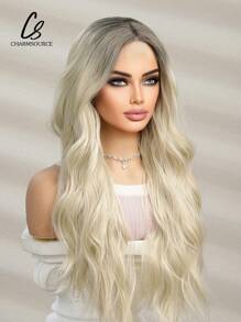 棕色漸層假髮,耐高溫4*1 U型局部蕾絲26吋婚禮派對假髮 - 彩色 - 查看 3