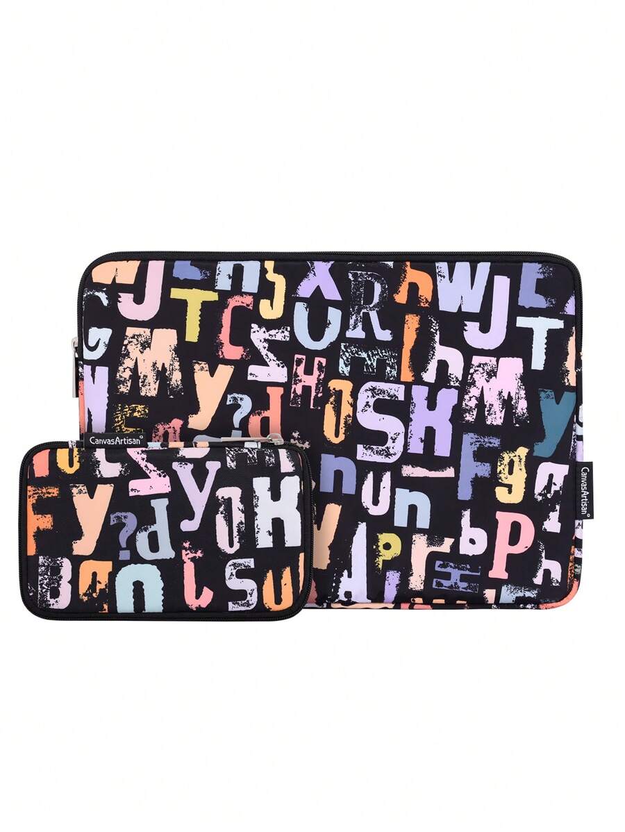 Sac d'ordinateur portable imperméable Canvas Artisan, combinaison de sacs résistant aux chocs pour ordinateur portable, manchon pour ordinateur portable compatible avec et MacBook - Multicolore - Voir 1