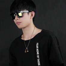 DJ Music Headphone Pendant Necklace Long Chain Men Women Punk Style Jewelry Rock Headset Necklace Male Gift