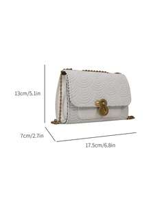 法式風格女士專屬包款2023新款,高端時尚單肩斜跨包 - 白色 - 查看 11