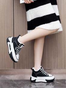 2023年冬季雪靴,配有毛絨襯裡和厚實保暖鞋底,時尚多變,適用於女性休閒運動服裝 - 黑色 - 查看 5