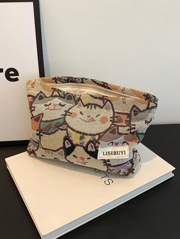 Bolsas de Maquiagem Bege para Mulheres, Bolsa de Maquiagem de Corduroy Estético, Bolsas Femininas Carteiras, Bolsa de Armazenamento de Maquiagem, Bolsa de Maquiagem para Meninas, Bolsa de Armazenamento de Viagem, Bolsa de Maquiagem Fofa com Estampa de Gatos, Organizador de Maquiagem, Bolsa de Armazenamento de Maquiagem, Mini Bolsa de Viagem, Pequena Caixa de Maquiagem, Acessórios de Suporte de Maquiagem, Pincel Bolsa, Recipiente de Maquiagem, Bolsa de Maquiagem, Acessórios de Viagem, Itens de Maquiagem, Bolsas de Maquiagem, Bolsa de Maquiagem