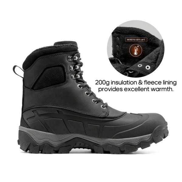 Mens Winter Boots Insulated Waterproof Snow Hiking Boots SHEIN USA