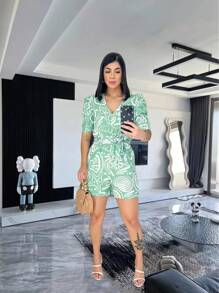 Women Jumpsuits - 薄荷綠 - 查看 1