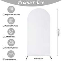 1pc Spandex Wedding Arch Cover, 2-Sided Fitted Round Top Chiara Backdrop Stand Covers For Wedding Birthday Party Shower Banquet Arch Decoration