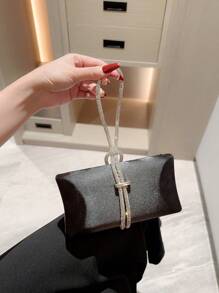Bolso de noche elegante decorado con pedrería brillante, glamuroso y elegante, con incrustaciones de diamantes de imitación para señoras, bolso de cena para fiesta de chicas y mujeres, perfecto para fiestas, bodas, graduaciones o banquetes, ideal para regalar a mujeres