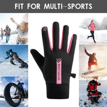 Winter Cycling Warm Fluffy Thickened Windproof Insulated Gloves-1 Pair- Rose Red Thermal, Hand Warmer, Suitable For Skiing, Snowboarding, Winter Outdoor Activities, Winter Gloves, Ski Gloves, Snow Gloves - Hot Pink - View 5