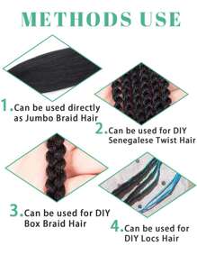 Fiber Synthetic Big Braids 26 Inches Gradient Brown & White Color Hair Extensions Easy Braid Faux Locs For Braiding Twists And Dreads (1pc)